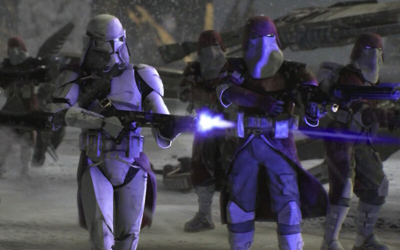 Clone Troopers in Battle — Purple