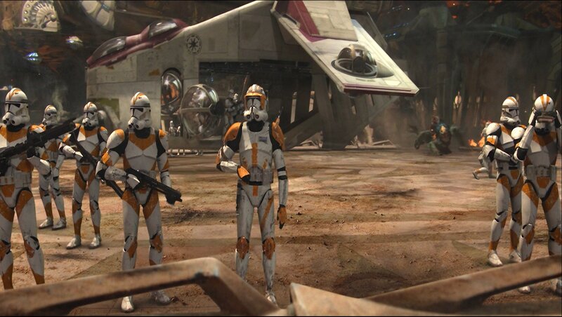 Clone Troopers in Battle — White