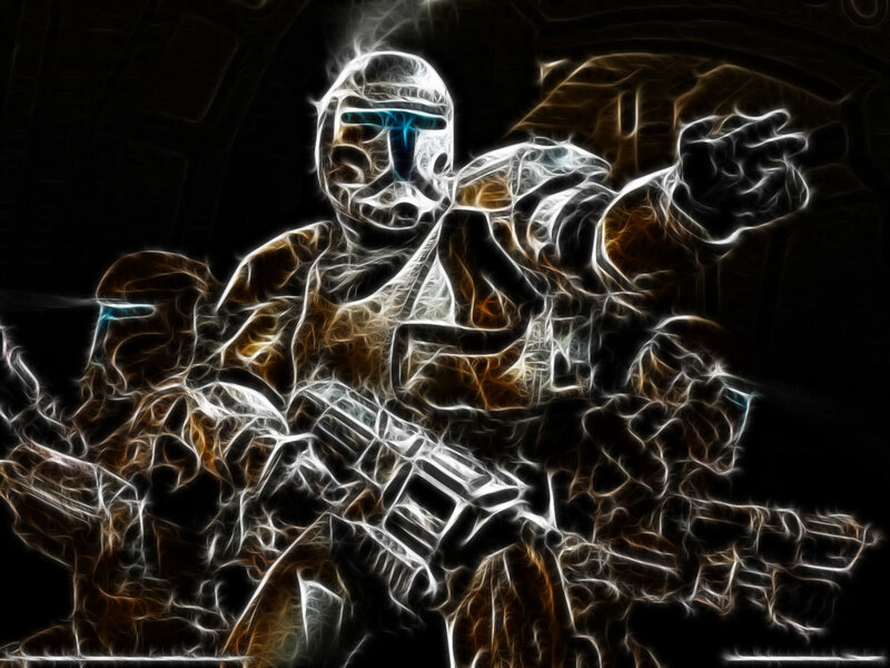 Clone Troopers in Combat — White