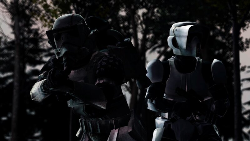 Clone troopers in forest