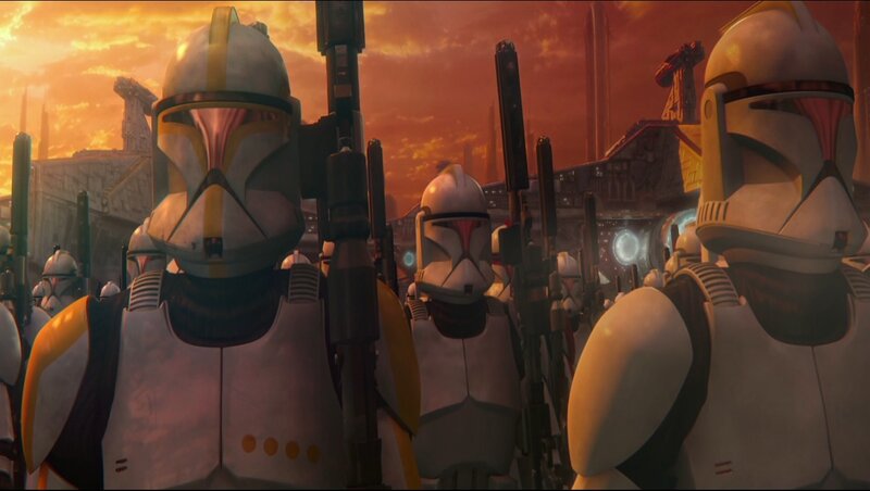 Clone Troopers in Formation — Orange