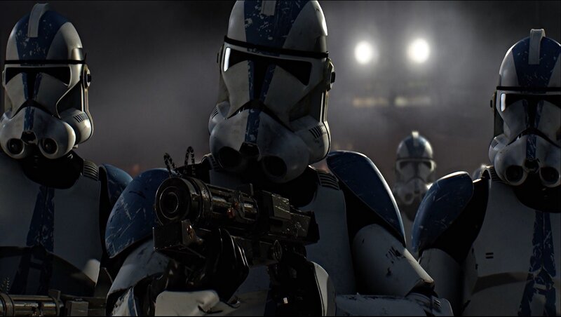 Clone Troopers in Formation — White