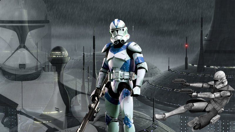 Clone Troopers in Rain — Gray