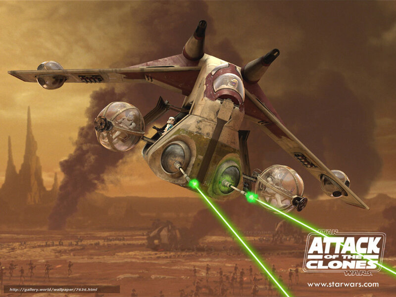 Clone Wars starfighter in battle