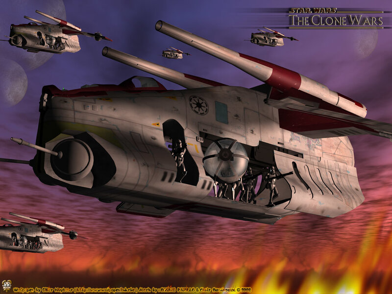 Clone Wars starship battle