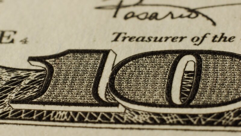 Close-up of $100 bill