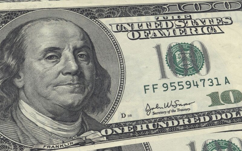 Close-up of a $100 bill