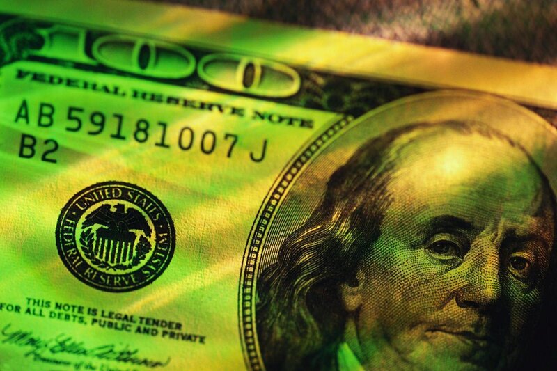 Close-up of a $100 bill