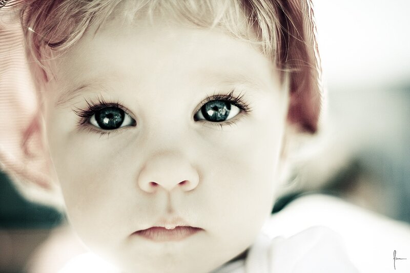 close-up of a baby's face