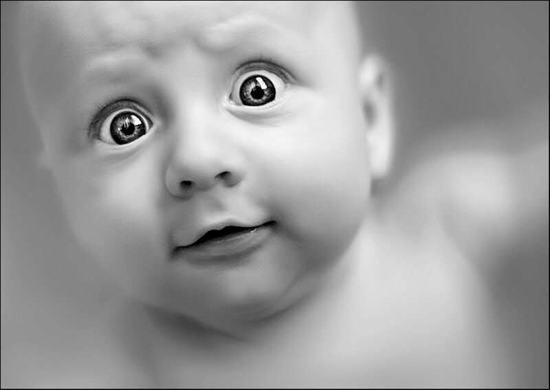 close-up of a baby's face