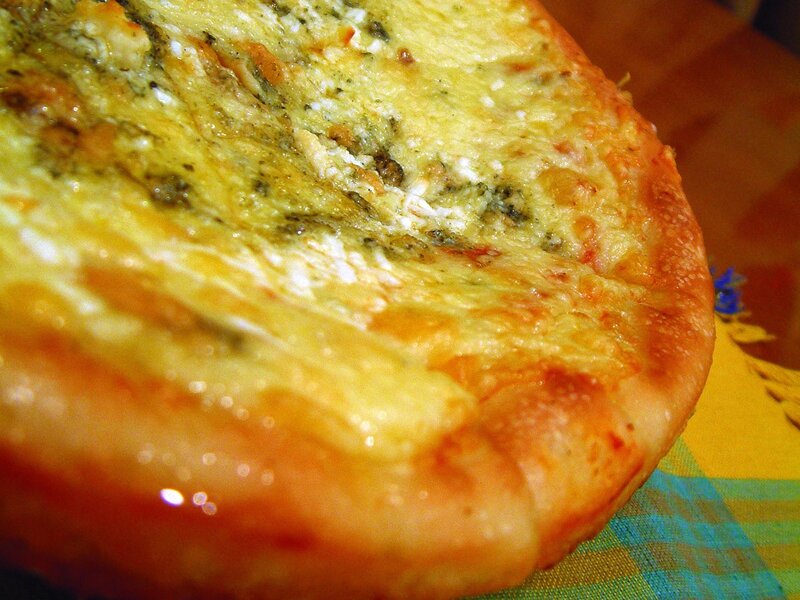 close-up of a baked quiche