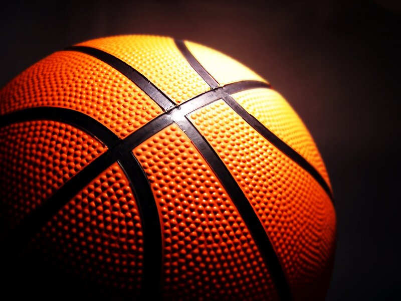 Close-up of a basketball
