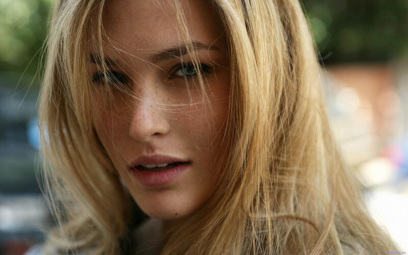 close-up of a blonde woman