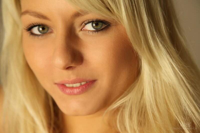 close-up of a blonde woman