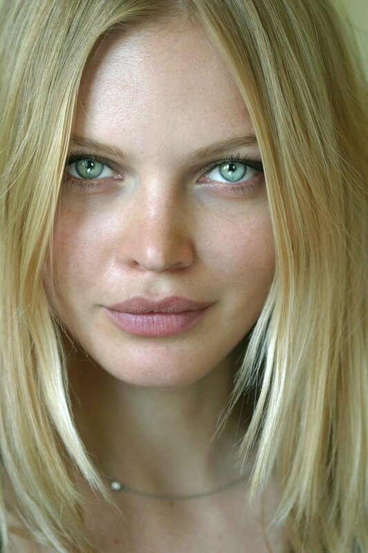 close-up of a blonde woman