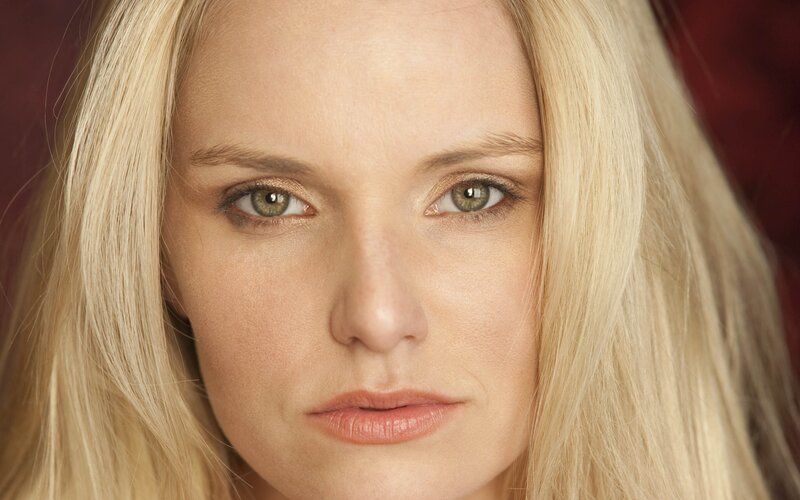 close-up of a blonde woman