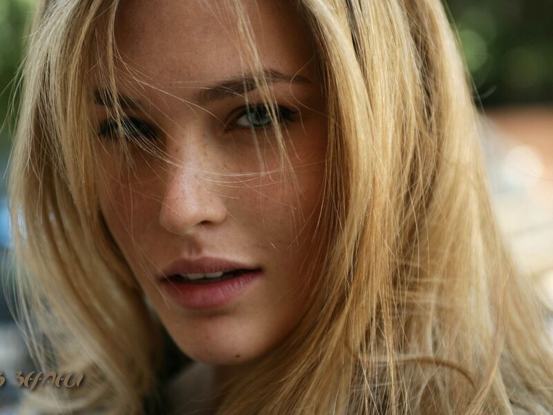 close-up of a blonde woman