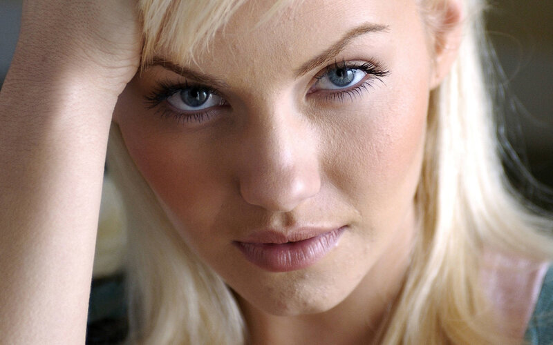 close-up of a blonde woman