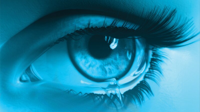 close-up of a blue eye