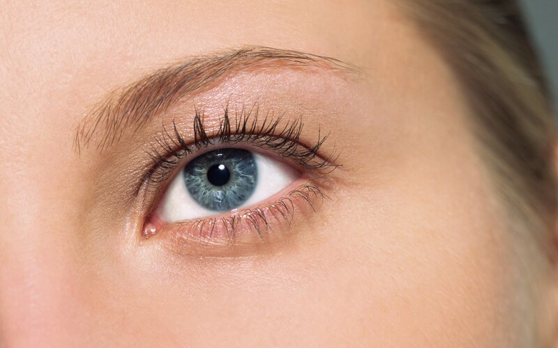 close-up of a blue eye