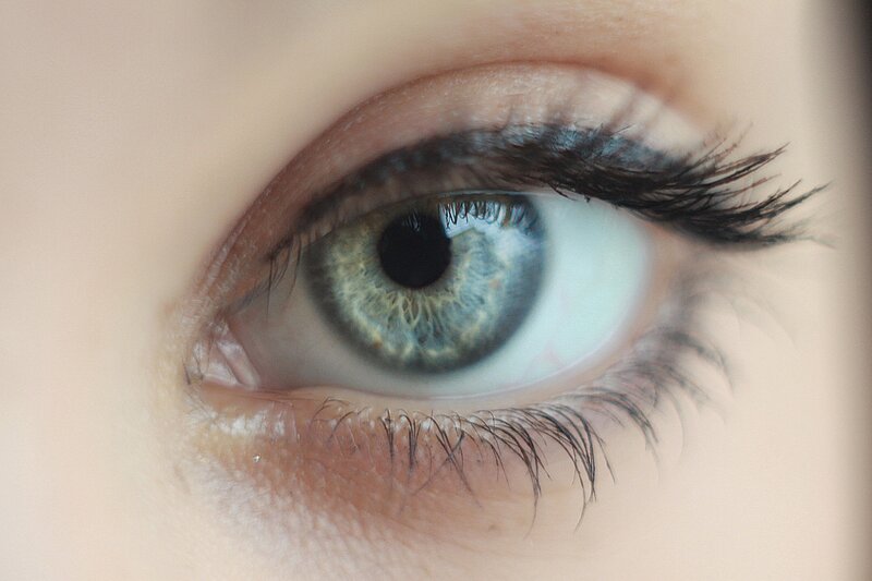 close-up of a blue eye