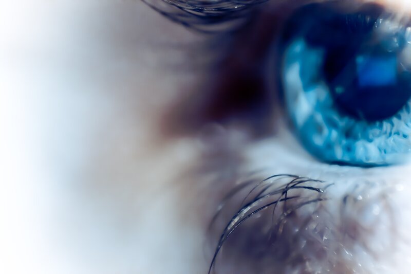 close-up of a blue eye