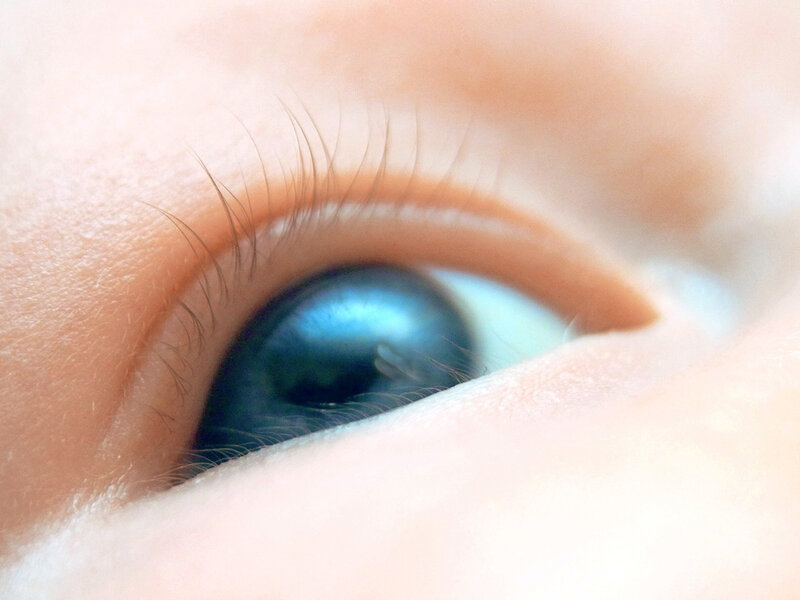 close-up of a blue eye