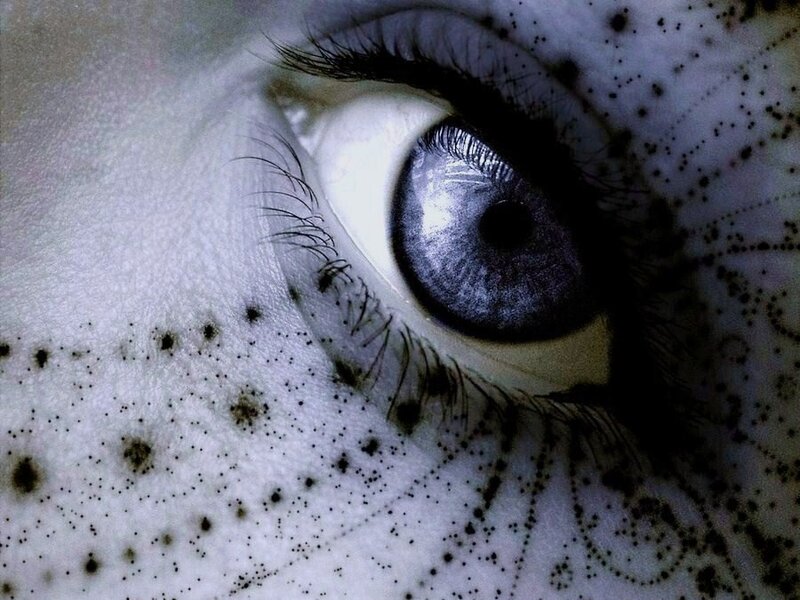 close-up of a blue eye