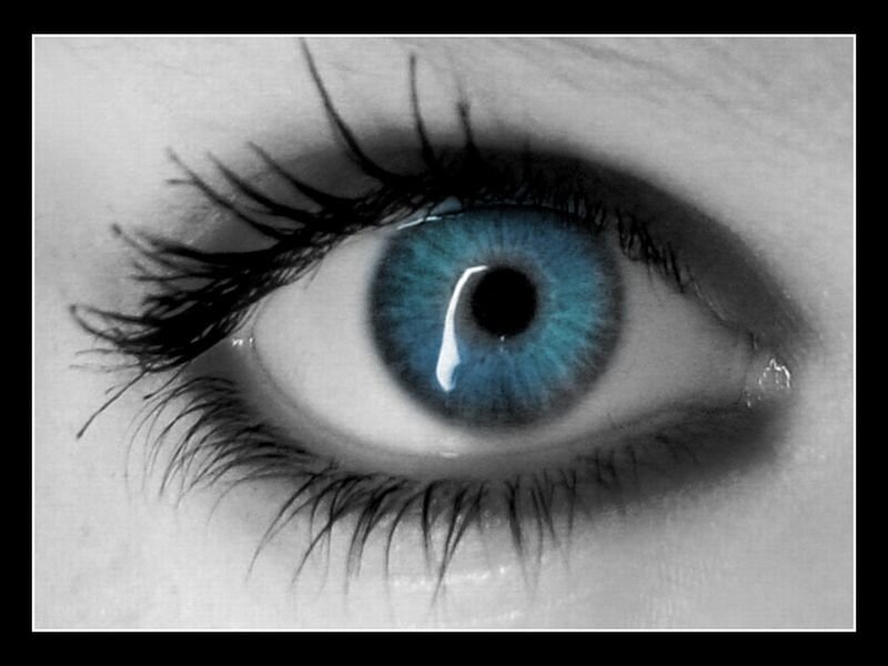 close-up of a blue eye