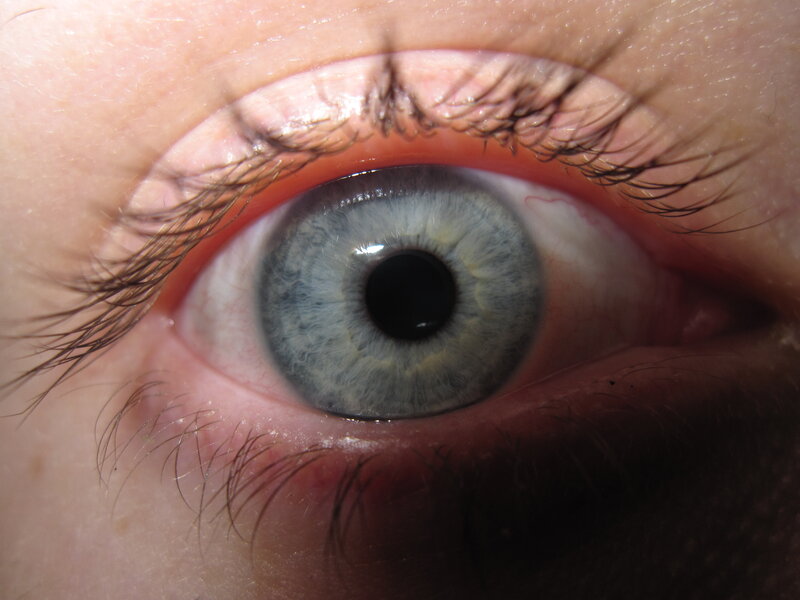 close-up of a blue eye