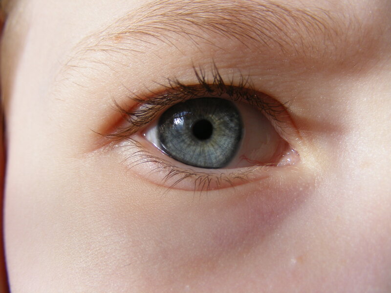 close-up of a blue eye