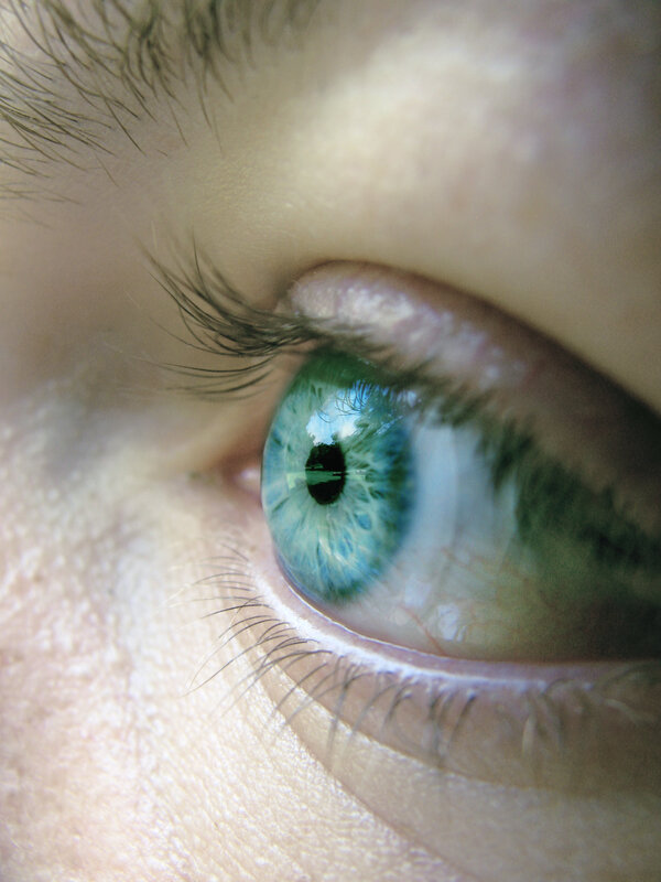close-up of a blue eye
