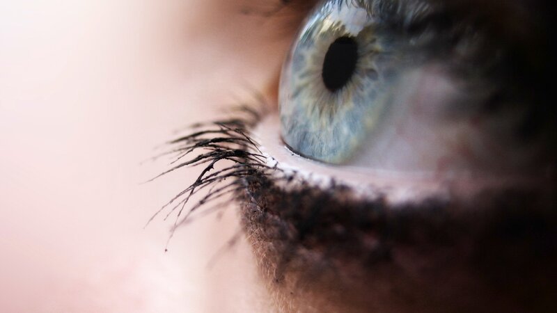 close-up of a blue eye