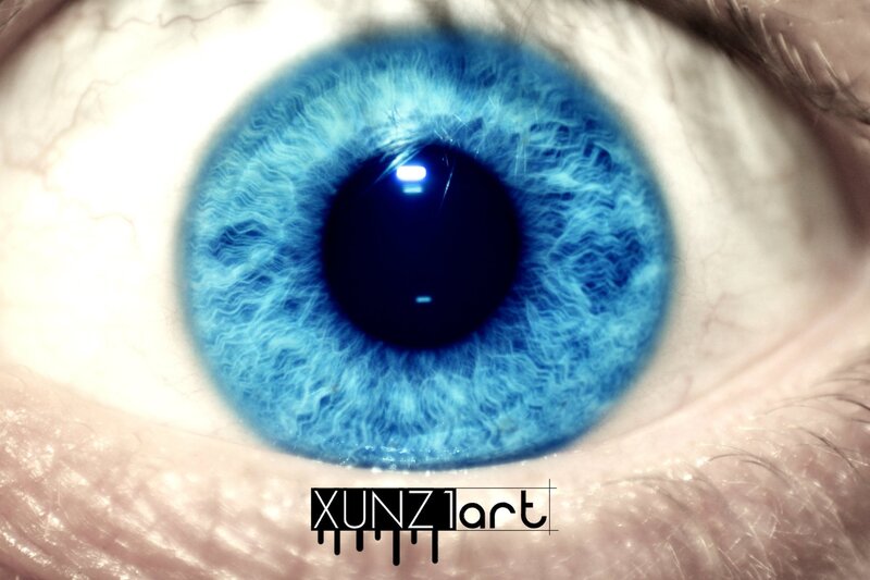 close-up of a blue eye