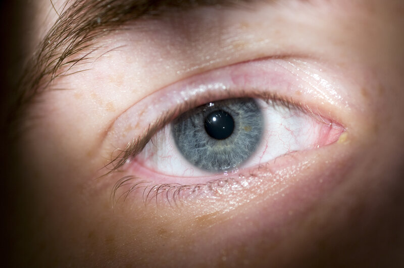 close-up of a blue eye
