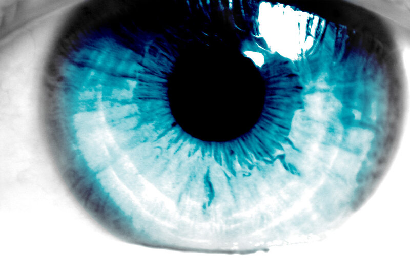 close-up of a blue eye
