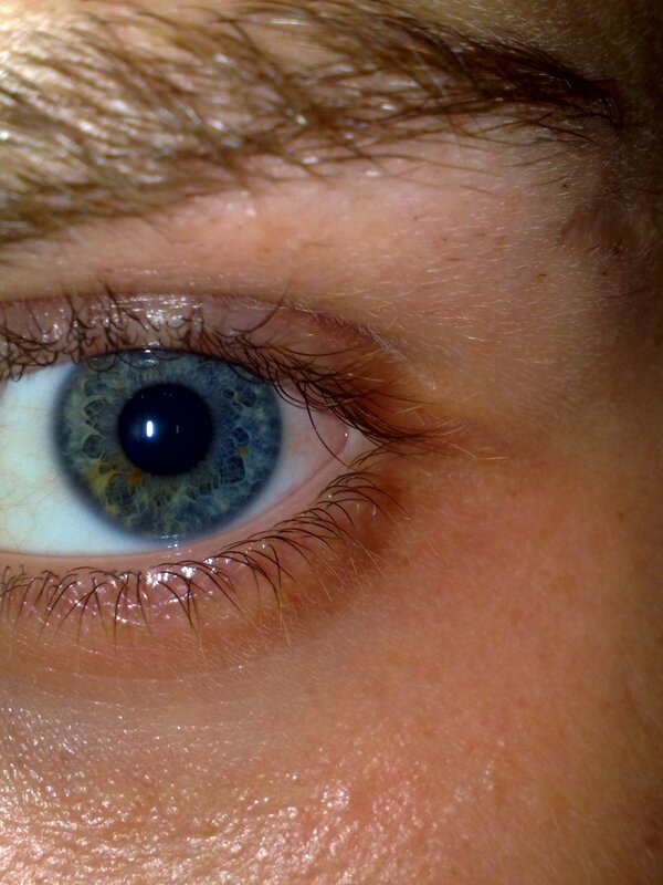 close-up of a blue eye