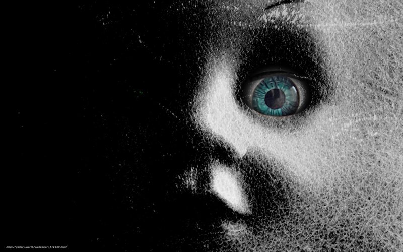 Close-up of a Blue Eye — Black, Dramatic