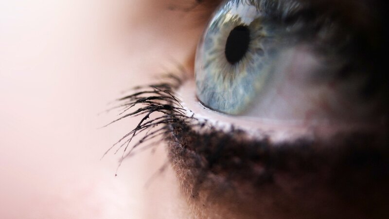 Close-up of a Blue Eye — Dramatic, Photograph, Eyelash, Iris