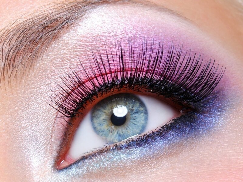 Close-up of a Blue Eye — Dramatic, Photograph, Eyelashes
