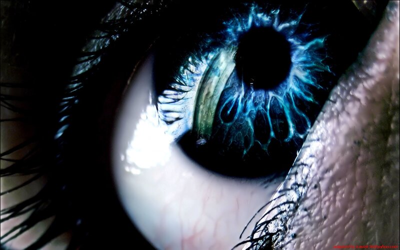 Close-up of a Blue Eye — Dramatic
