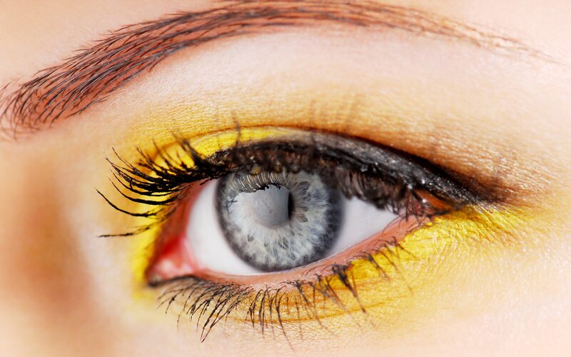 Close-up of a Blue Eye — Yellow