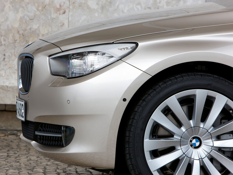 close-up of a BMW car