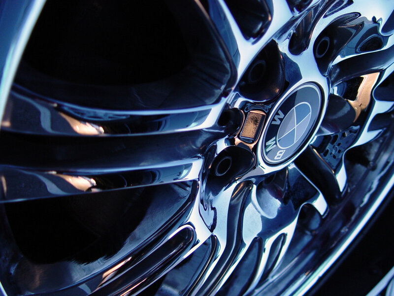 close-up of a BMW wheel