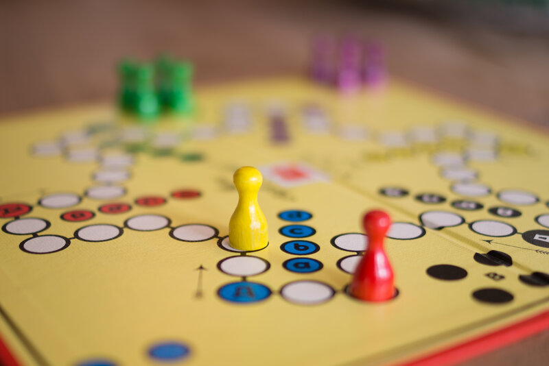 Close-up of a board game