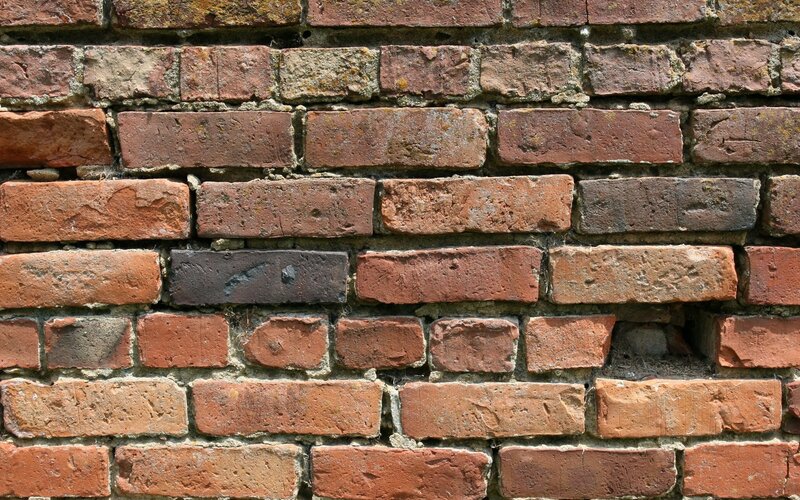 close-up of a brick wall