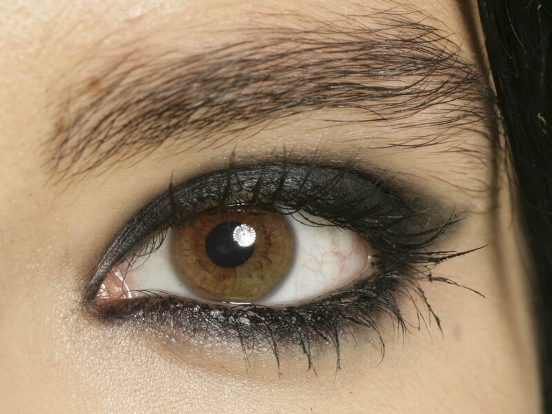 close-up of a brown eye