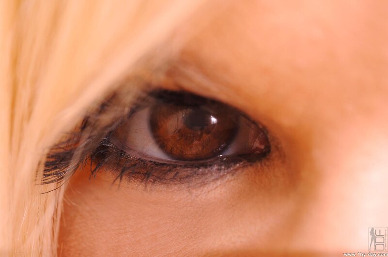 close-up of a brown eye