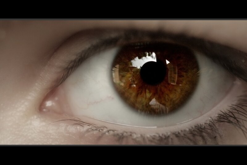 close-up of a brown eye