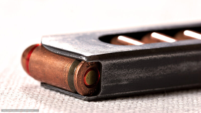Close-up of a bullet in a magazine